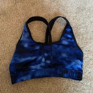 Blue sports bra